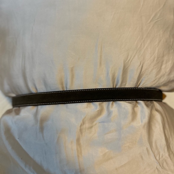 Talbots Dark Brown Genuine Leather Belt with Metal Buckle - Picture 2 of 2